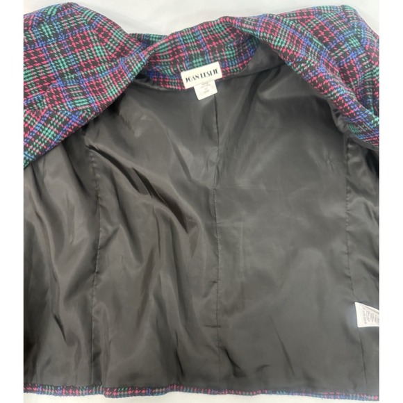 Vintage Joan Leslie Blazer Jacket Womens Size 16P Petite Wool Blend 80s - Picture 6 of 11